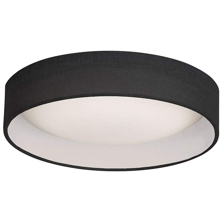 Image 1 CFLD 15" Wide LED Flush Mount With Black Shade