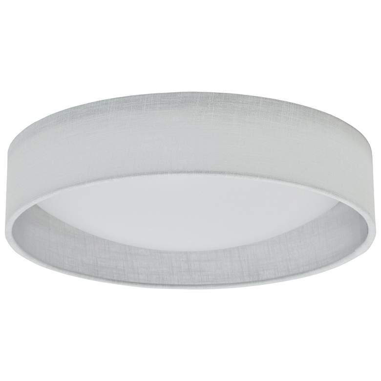 Image 1 CFLD 15" Wide Micro White Shade LED Flush Mount