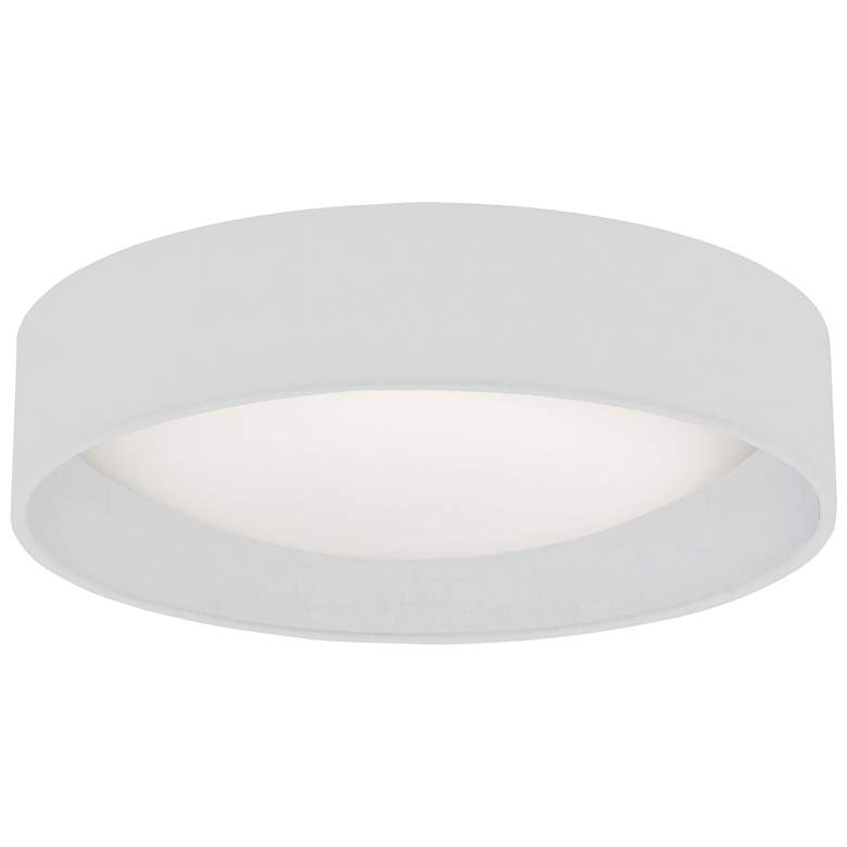 Image 1 CFLD 15 inch Wide White Shade LED Flush Mount