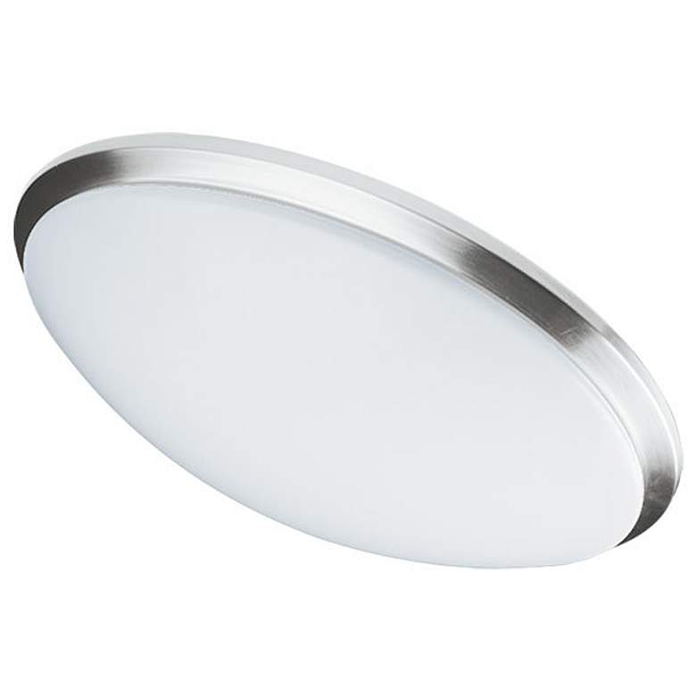 Image 1 CFLED 11" Wide Satin Chrome Trim Ceiling Flush Mount