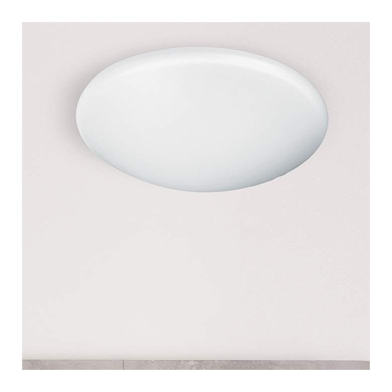 Image 1 CFLED 11" Wide White Shade Ceiling Flush Mount