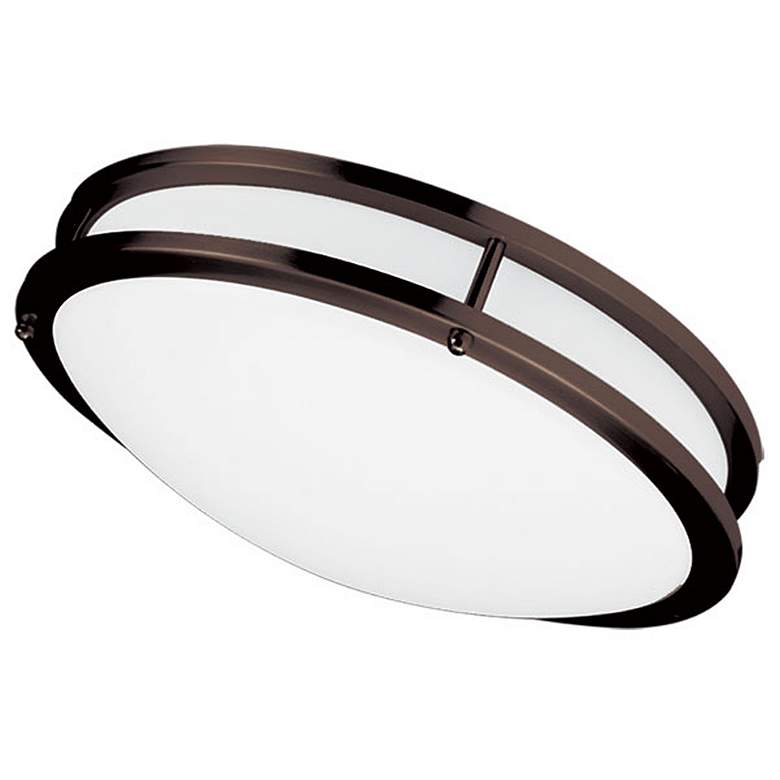 Image 1 CFLED 12" Wide Bronze Ceiling Flush Mount