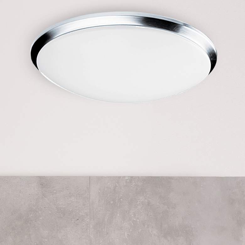 Image 1 CFLED 15" Wide Polished Chrome Trim Ceiling Flush Mount