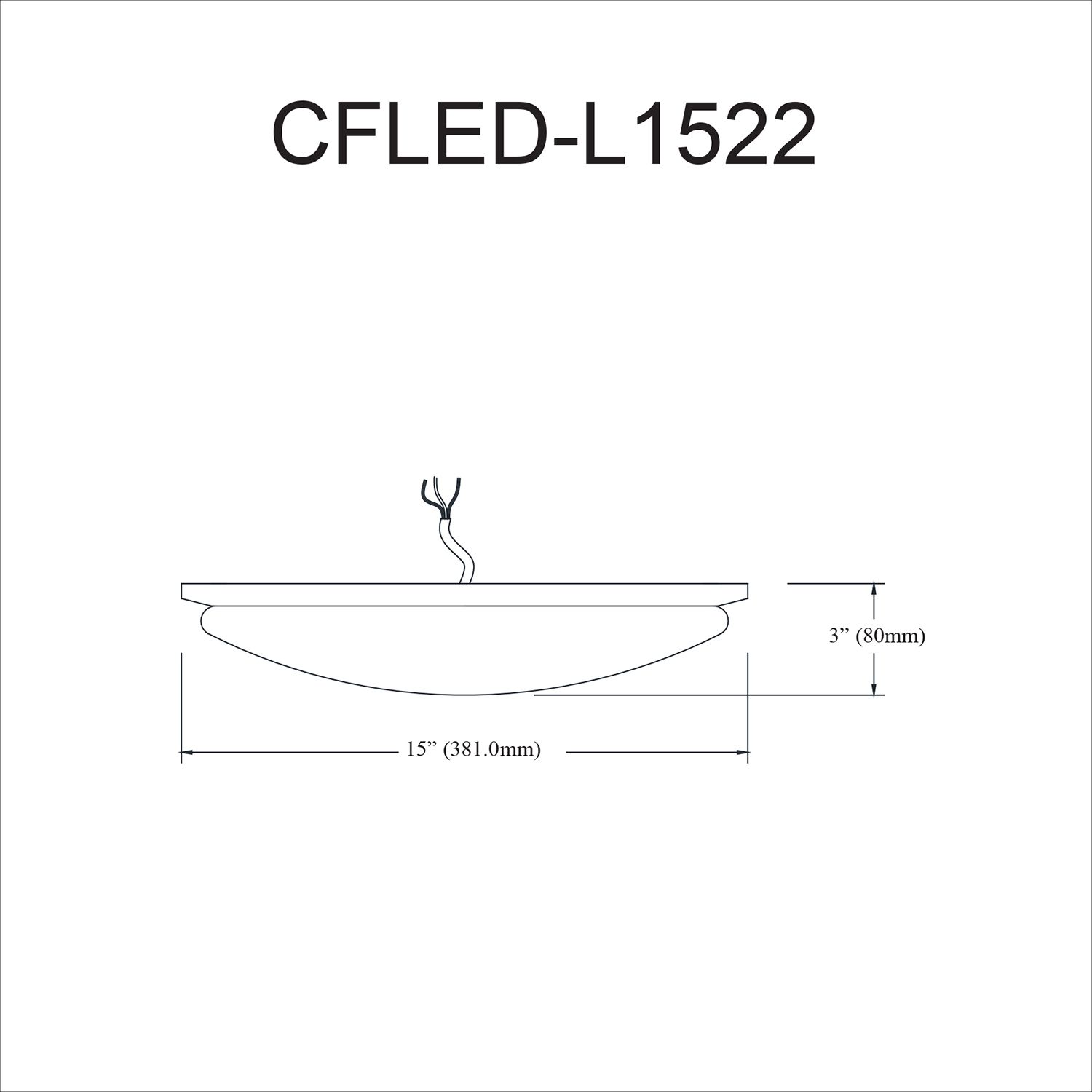 Image 3 CFLED 15" Wide Polished Chrome Trim Ceiling Flush Mount more views