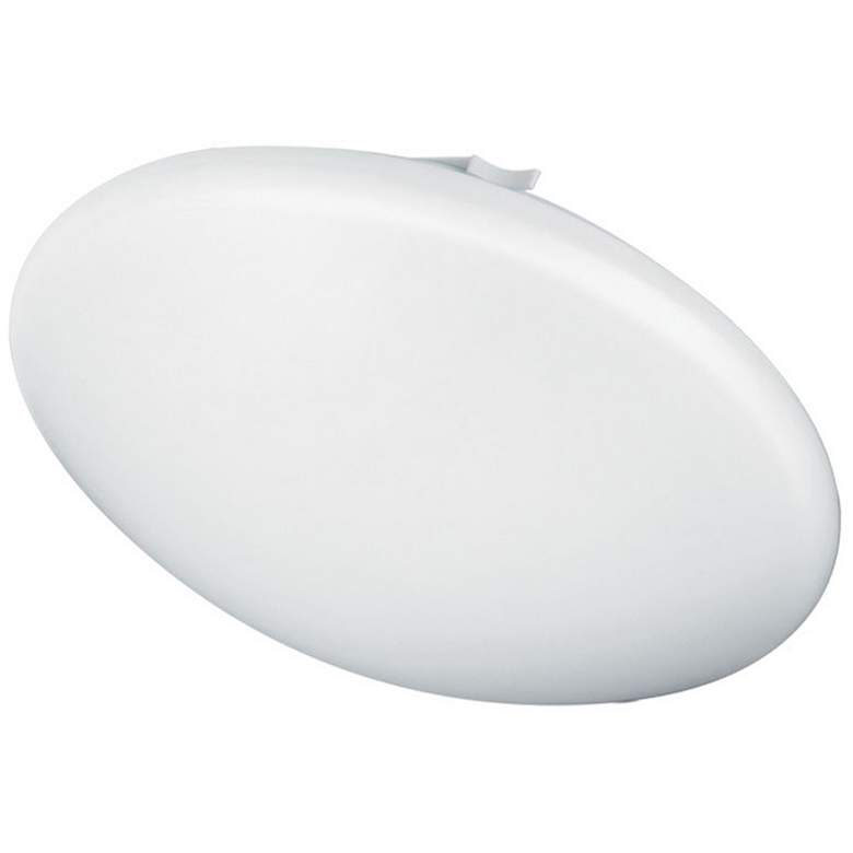 Image 1 CFLED 16 inch Wide White Shade Ceiling Flush Mount