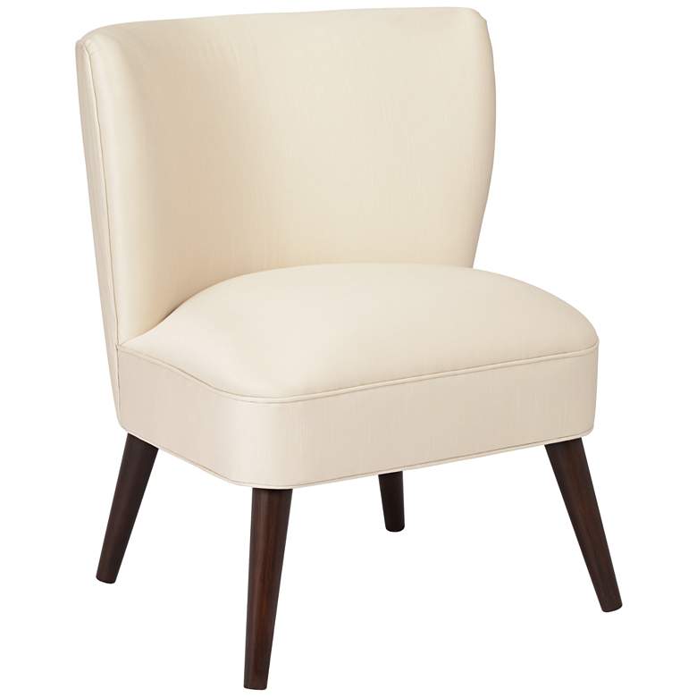Chablis Shantung Parchment Modern Pleated Chair
