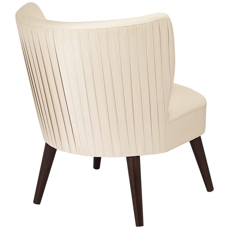 Chablis Shantung Parchment Modern Pleated Chair more views