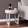 1_Chadkirk 19 3/4" Wide Brown Faux Marble Round End Table