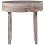 Chadkirk 19 3/4" Wide Brown Faux Marble Round End Table
