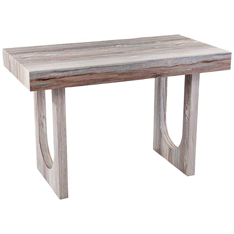 Image 3 Chadkirk 45 1/4" wide Brown Faux Marble Writing Desk