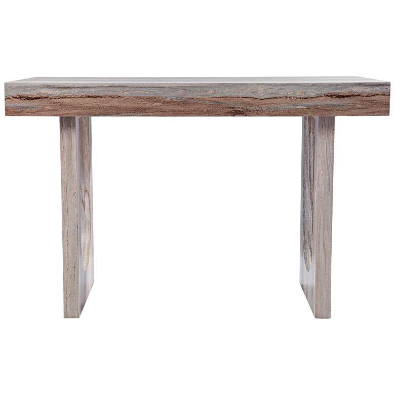 Image 4 Chadkirk 45 1/4" wide Brown Faux Marble Writing Desk more views