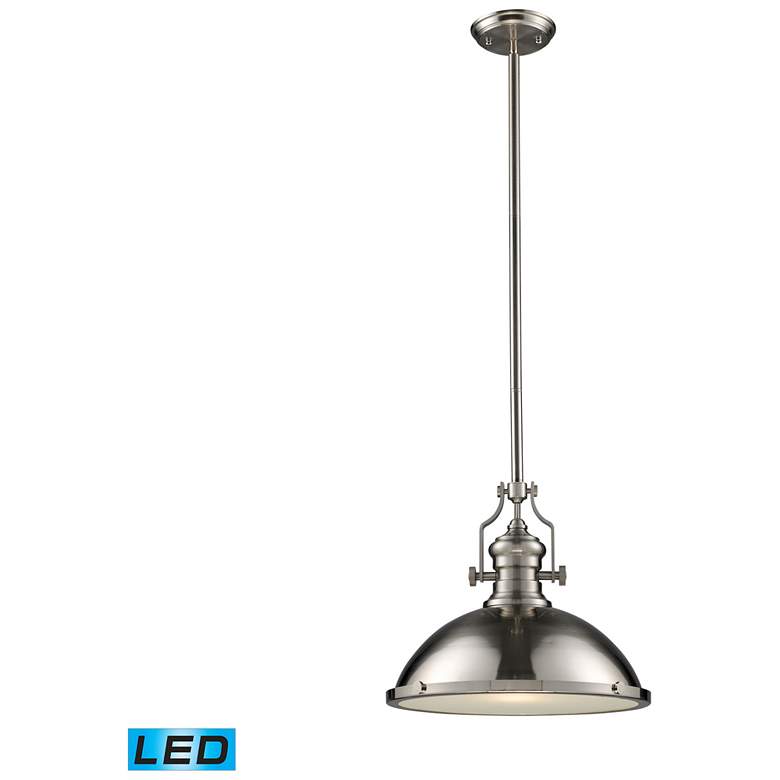 Image 1 Chadwick 17" Wide 1-Light Pendant - Satin Nickel