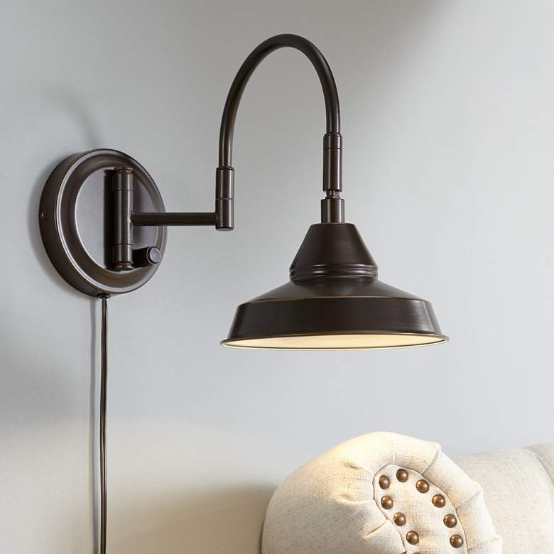 Image 1 Chadwick Oil Rubbed Bronze Swing Arm LED Wall Lamp