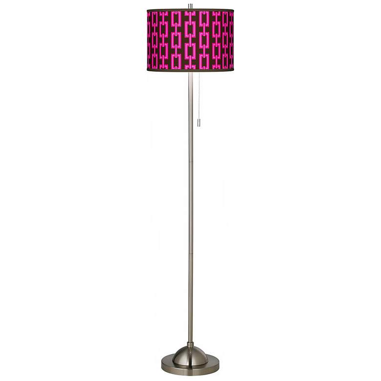 Image 1 Chain Links Brushed Nickel Pull Chain Floor Lamp