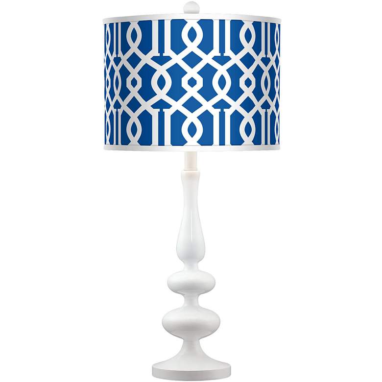 Image 1 Chain Reaction Giclee Paley White Table Lamp