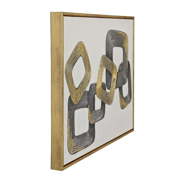 Image 3 Chain Reaction - Printed Canvas Framed with Foil Accents Wall Art more views
