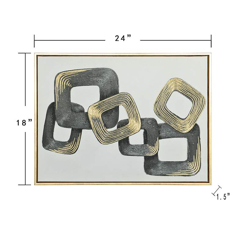 Image 7 Chain Reaction - Printed Canvas Framed with Foil Accents Wall Art more views