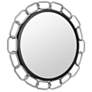 2_Chains of Love Matte Black and Silver 30" Round Wall Mirror more views