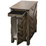 Chairside Arrow Brushed Brown End Table with USB Charge Port