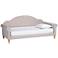 Chaise Light Gray Velvet Fabric Twin Size Daybed