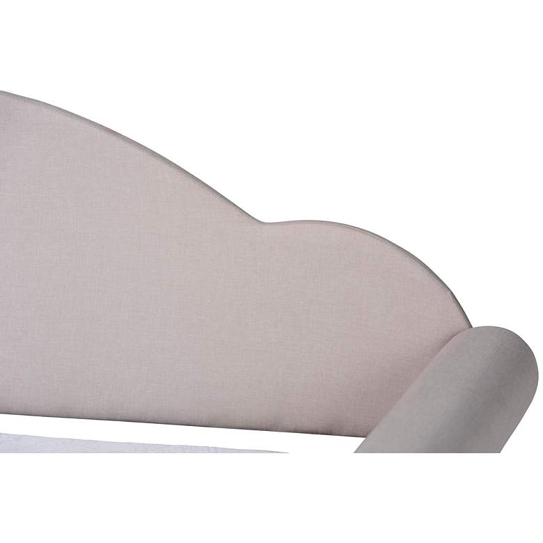 Image 3 Chaise Light Gray Velvet Fabric Twin Size Daybed more views