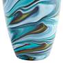Chalcedony Large 19 3/4" High Multi-Color Blue Glass Vase