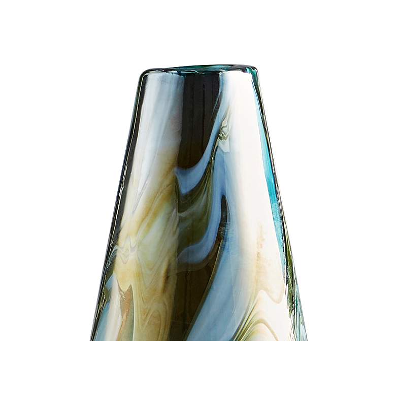Image 2 Chalcedony Medium 15 3/4" High Multi-Color Blue Glass Vase more views