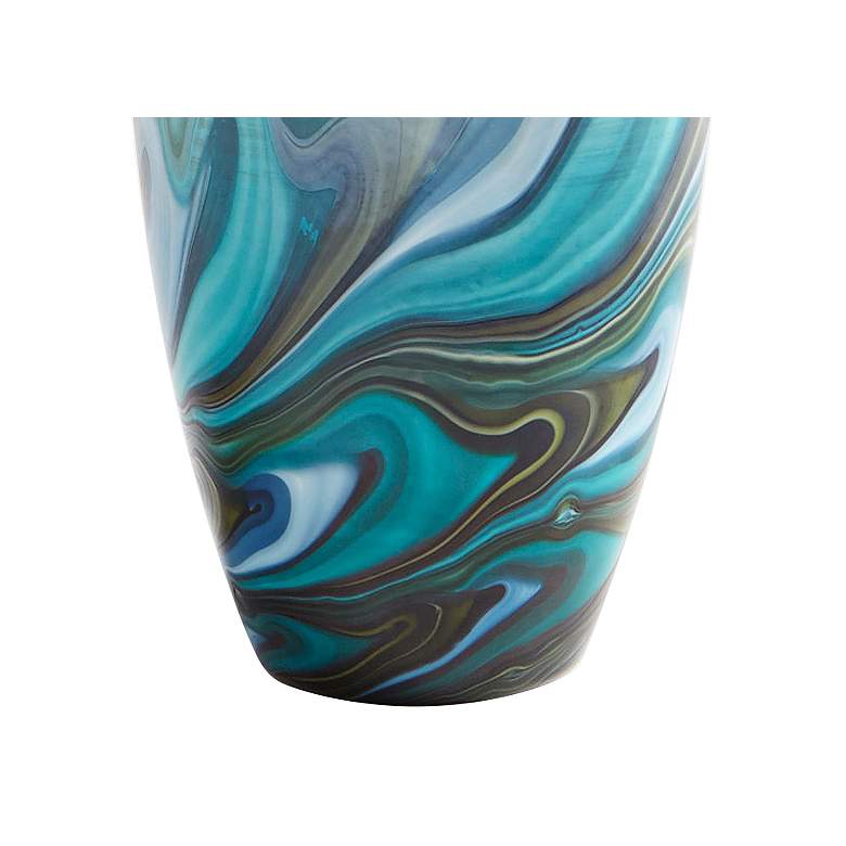 Image 3 Chalcedony Medium 15 3/4" High Multi-Color Blue Glass Vase more views