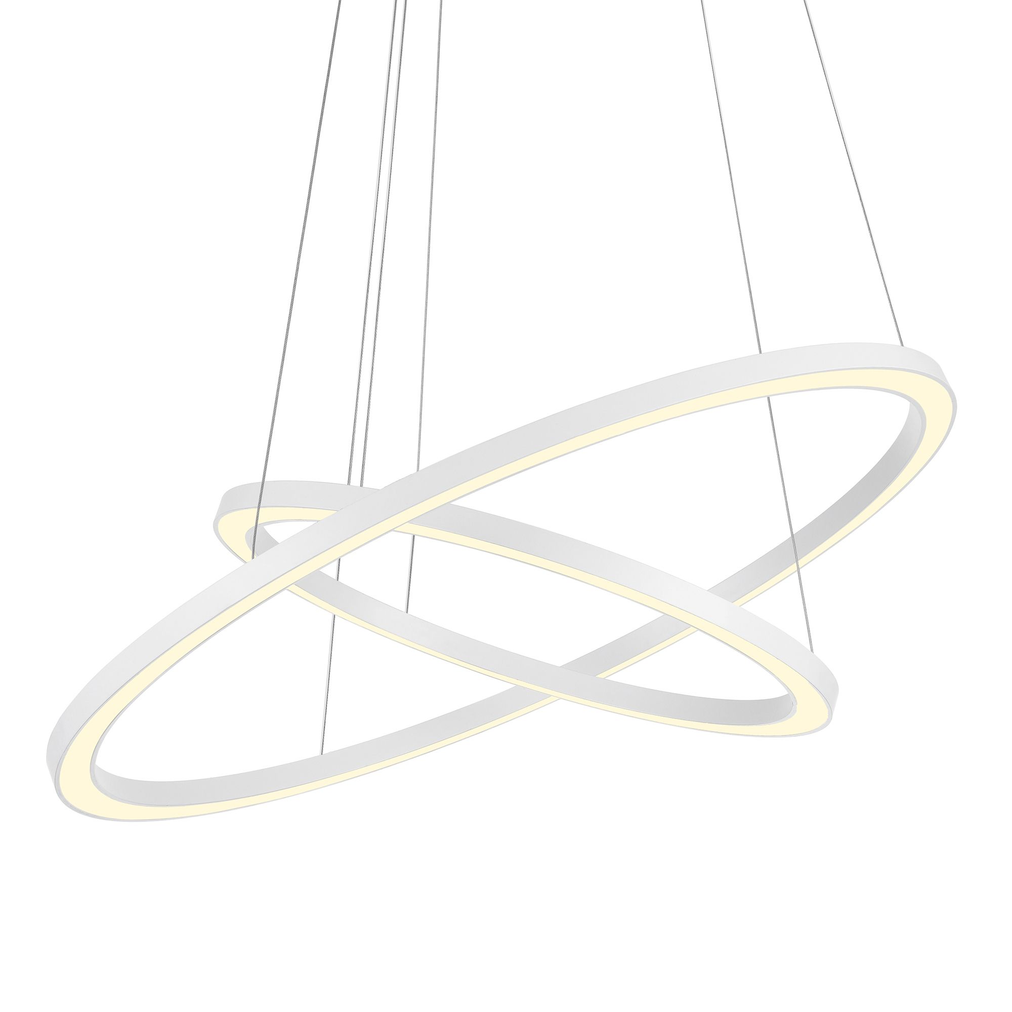 Image 4 Chalice Integrated LED 24in White Chandelier more views