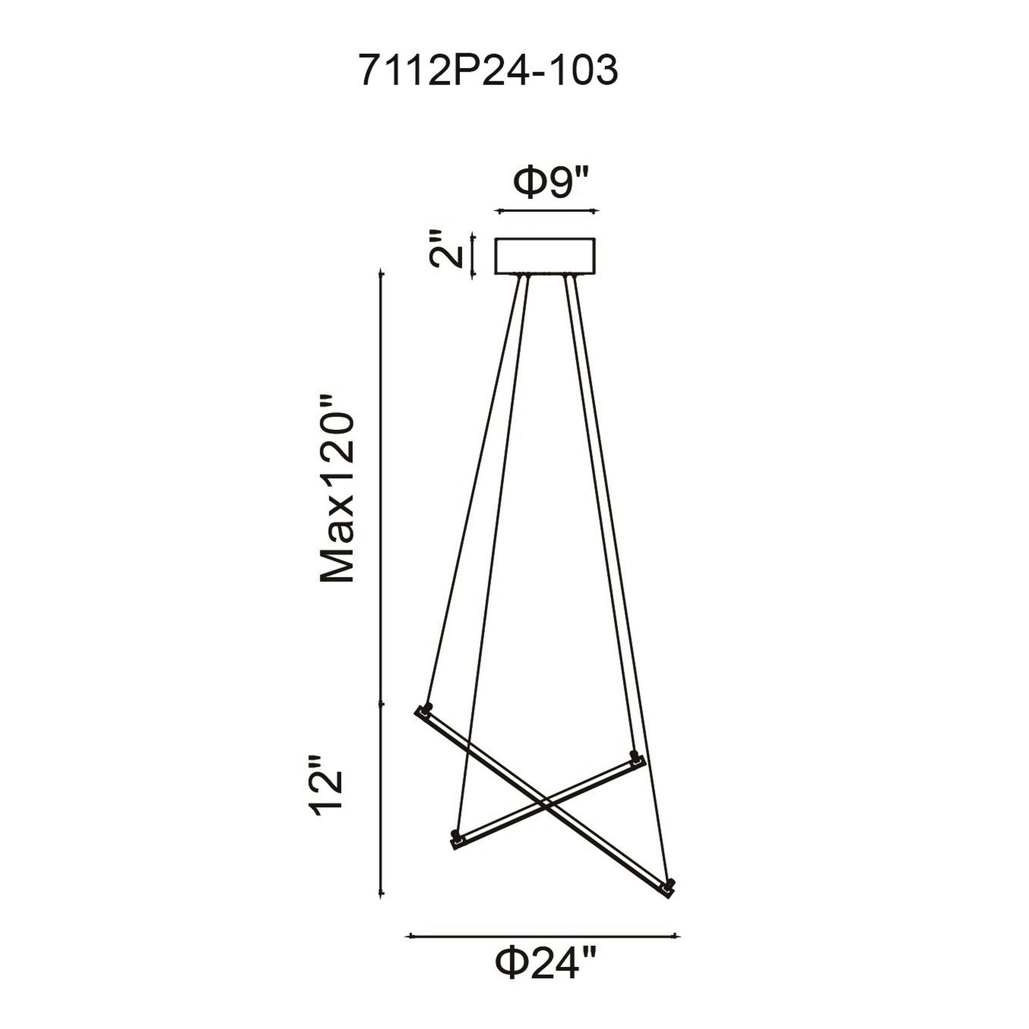 Image 6 Chalice Integrated LED 24in White Chandelier more views