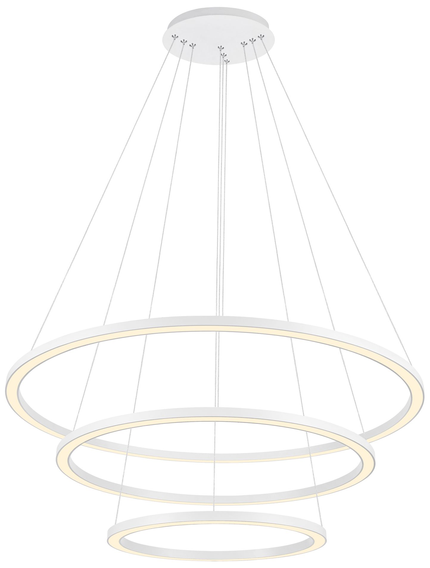 Chalice Integrated LED 31in White Chandelier