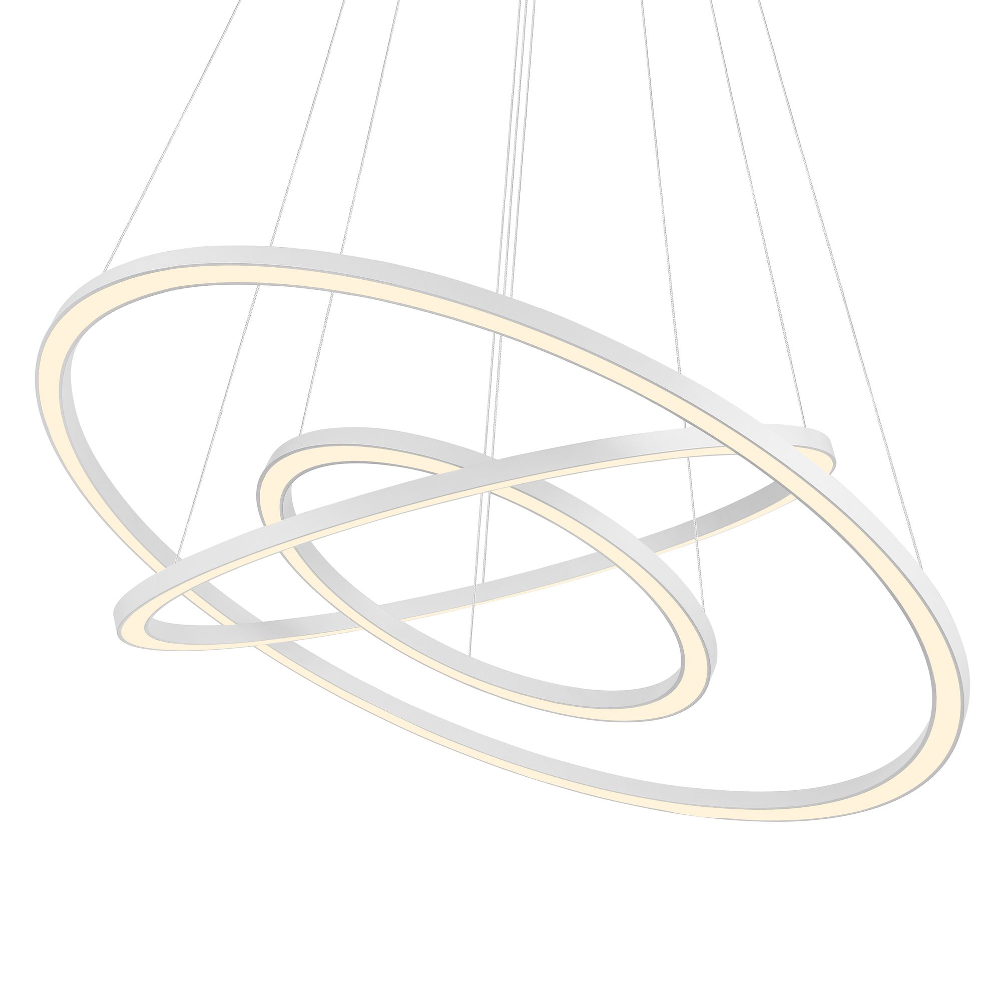 Image 5 Chalice Integrated LED 31in White Chandelier more views