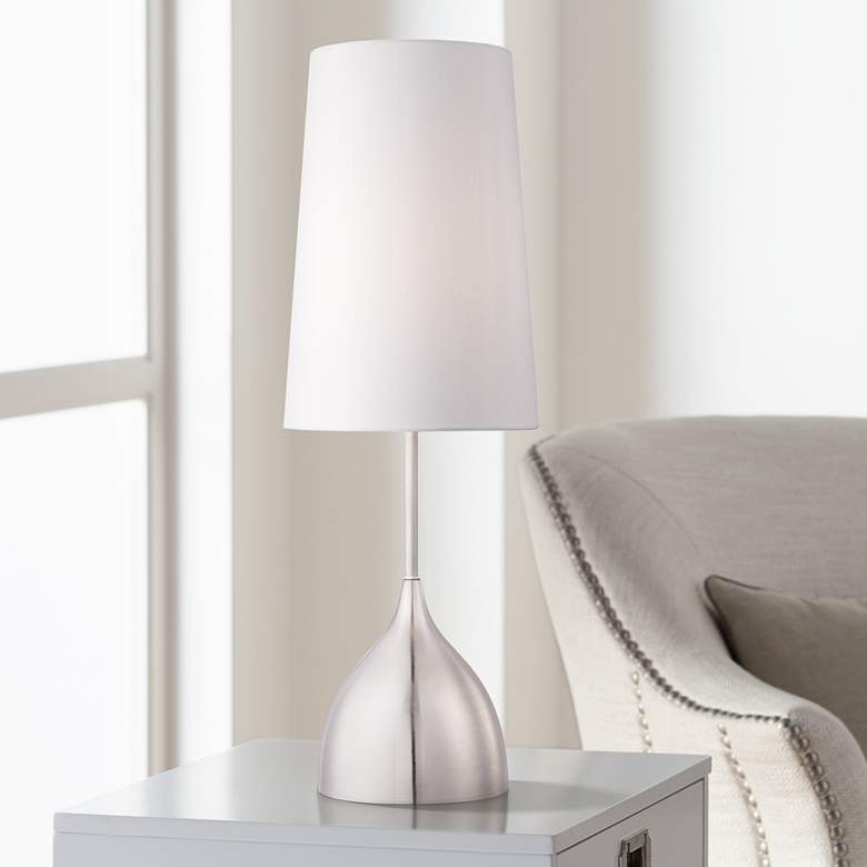 Image 1 Chalice Modern Brushed Nickel Table Lamp