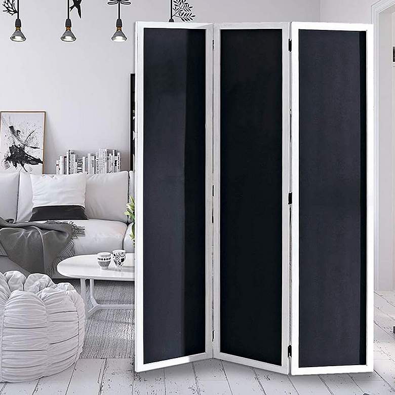 Image 1 Chalkboard 50 inch Wide 3-Panel Screen/Room Divider