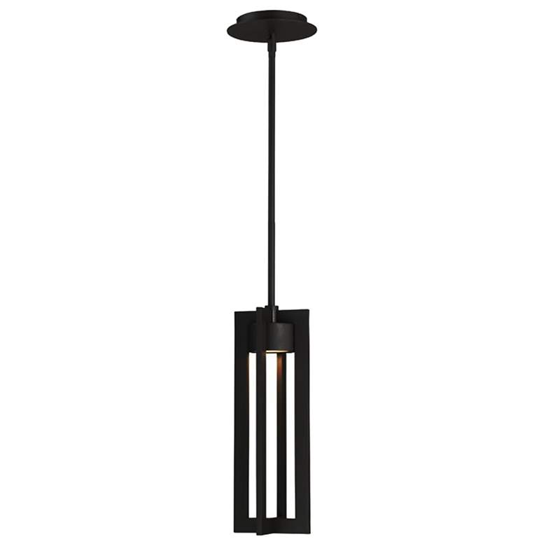 Image 1 Chamber 16 inchH x 5.5 inchW 1-Light Outdoor Pendant in Black