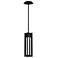 Chamber 16"H x 5.5"W 1-Light Outdoor Pendant in Black