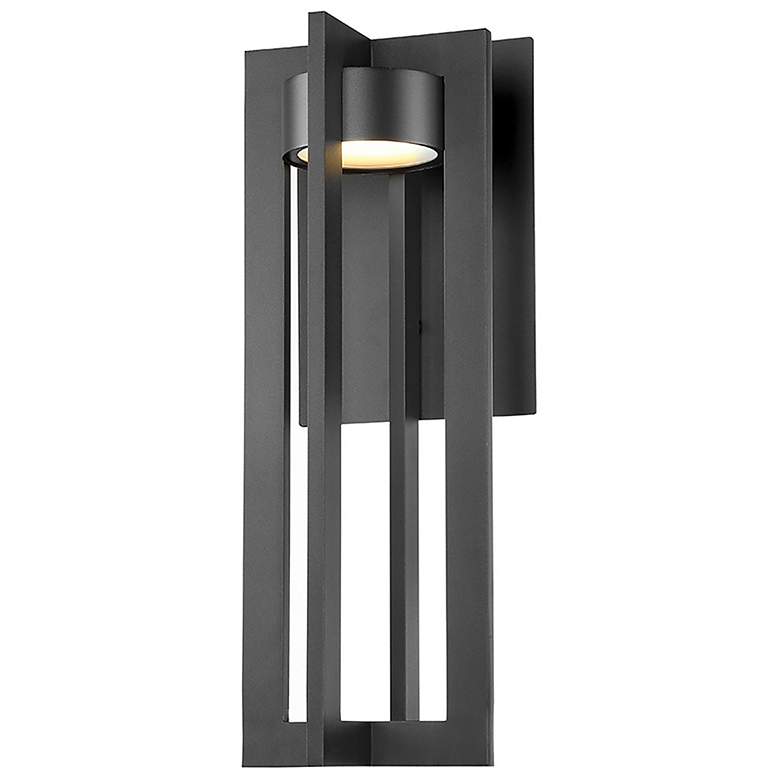 Image 1 Chamber 20.06"H x 7"W 1-Light Outdoor Wall Light in Black