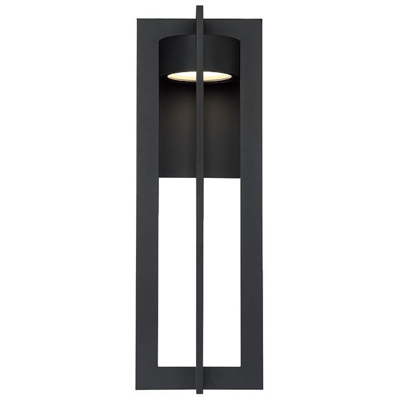 Image 1 Chamber 25 inchH x 8.5 inchW 1-Light Outdoor Wall Light in Black