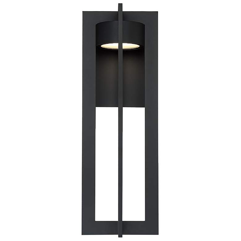 Image 2 Chamber 25"H x 8.5"W 1-Light Outdoor Wall Light in Black