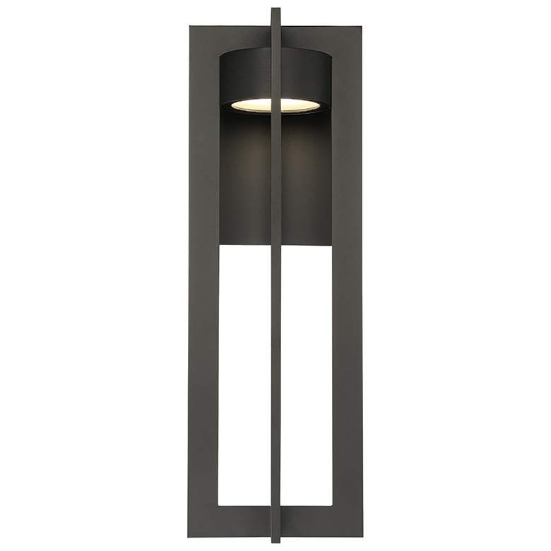 Image 1 Chamber 25 inchH x 8.5 inchW 1-Light Outdoor Wall Light in Bronze