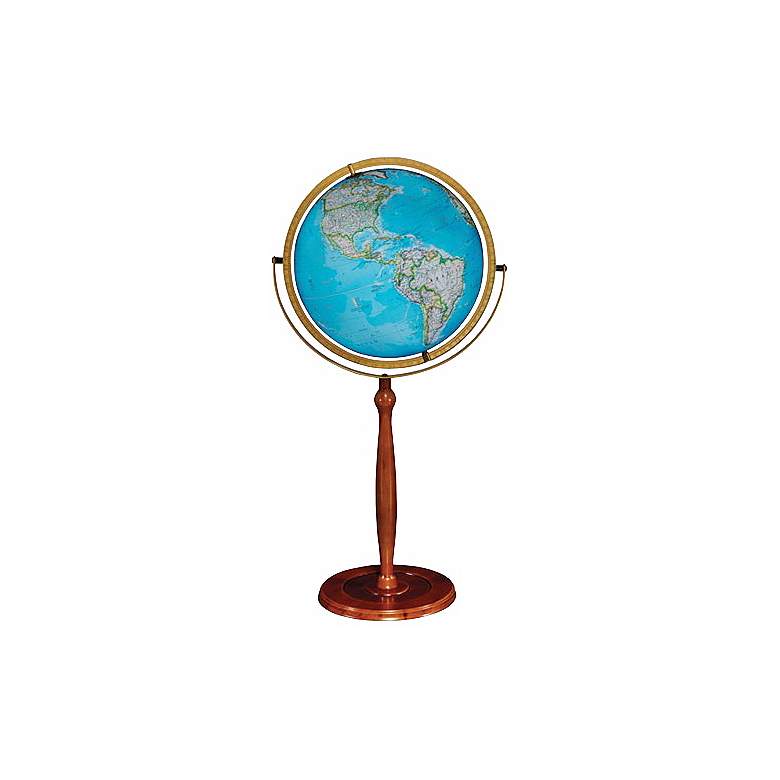 Image 1 Chamberlain Blue Ocean 37 1/2 inch High Illuminated Globe