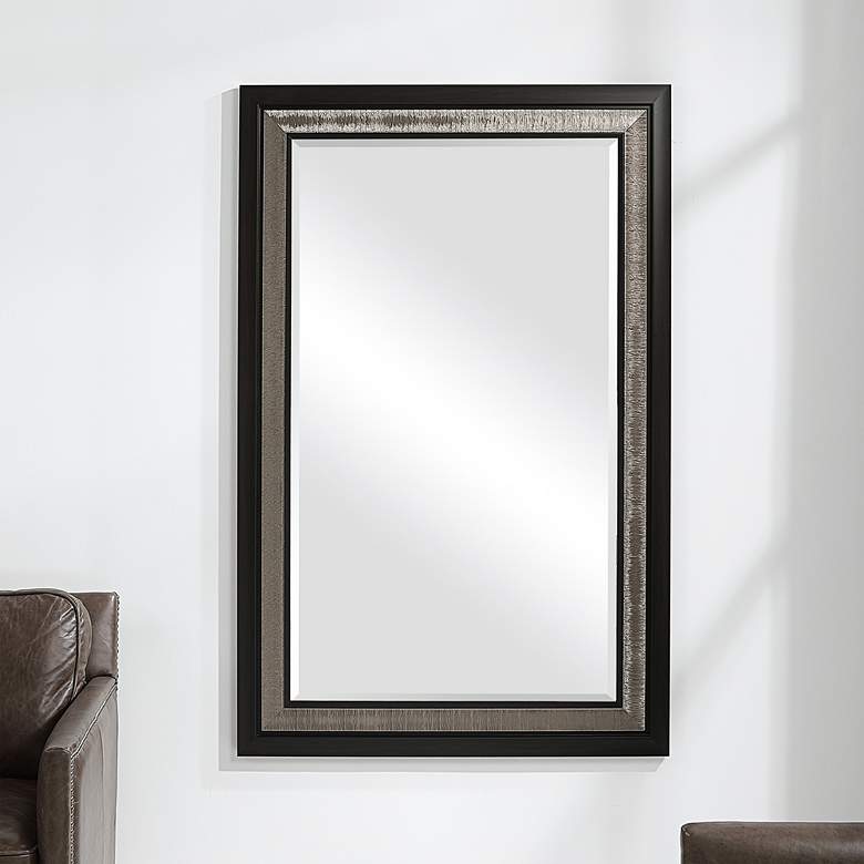 Image 1 Chamberlain Dark Ebony 39 inch x 59 inch Rectangular Wall Mirror