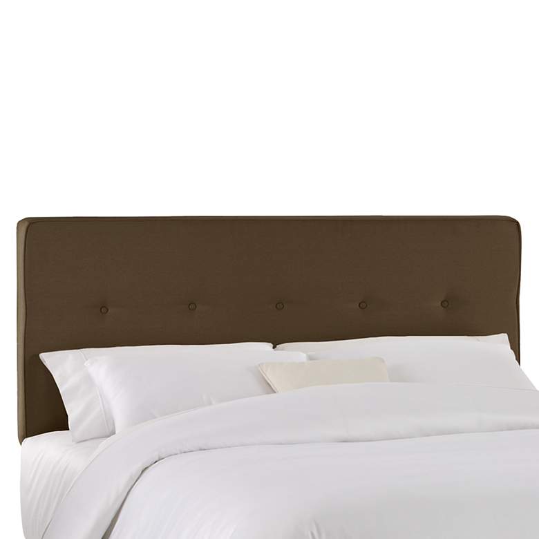 Image 1 Chambers Chocolate Queen Five Button Headboard