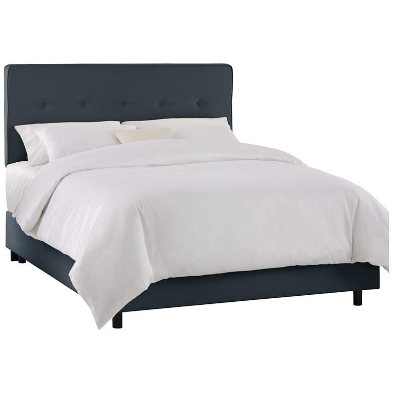 Image 1 Chambers Navy Queen Five Button Bed