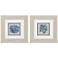 Chambray Coral II 2-Piece 14" Square Framed Wall Art Set