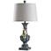 Chambray Gray Table Lamp with Tassels