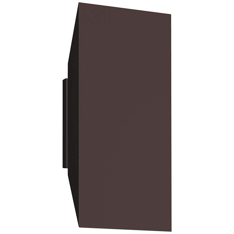 Image 1 Chamfer 11 inch High Textured Bronze Outdoor LED Wall Light