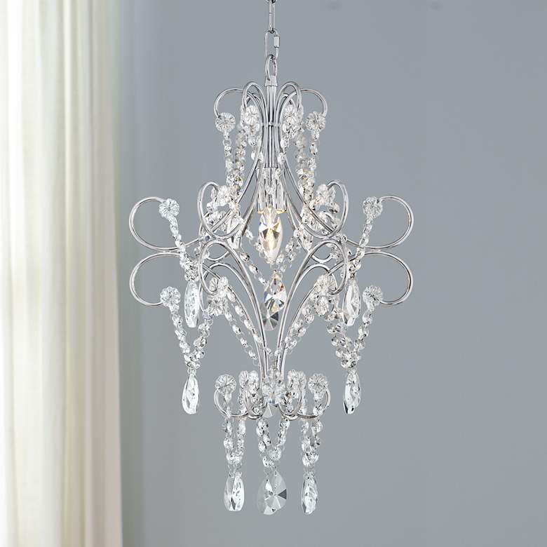 Image 1 Chaminade 14 1/2 inch Wide Chrome and Crystal Chandelier