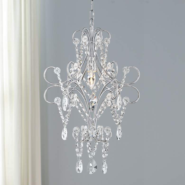 Image 1 Chaminade 14 1/2" Wide Chrome and Crystal Chandelier