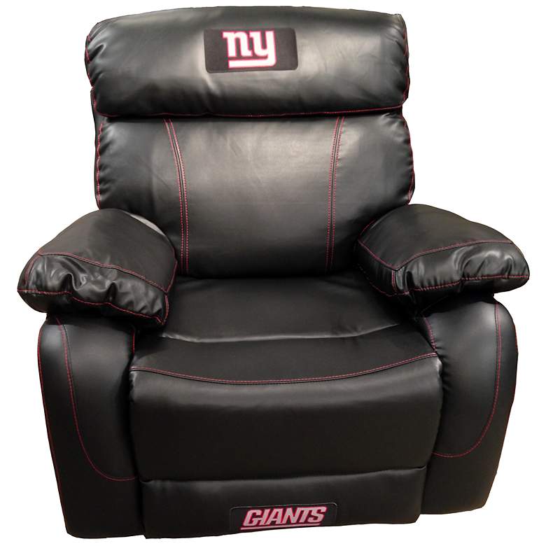 Image 1 Champ NFL New York Giants Bonded Leather Recliner
